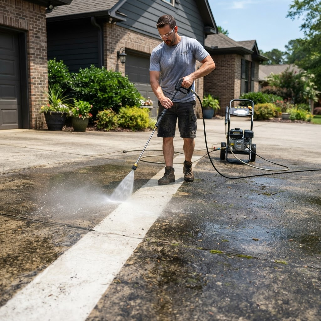 Driveway Pressure Washing